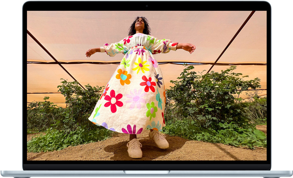 MacBook Air showcasing colorful Liquid Retina display
