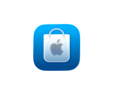 Aplikace Apple Store, ikona s modrou nákupní taškou