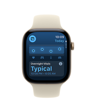 Apple Watch Ultra 3, boîtier en titane, noir, graphique circulaire et résultat du score de sommeil, côté gauche, bouton Action, côté droit, Digital Crown, bouton latéral, Bracelet Océan, noir, analyse complète du sommeil affichée sur un iPhone jumelé 