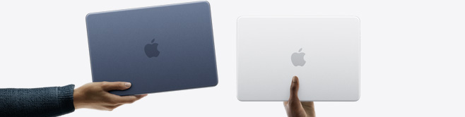 不同顏色的 MacBook&nbsp;Neo 手提電腦，由不同人的手握持