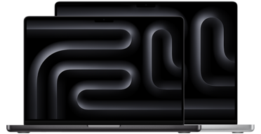 Notebooks MacBook Pro de 14 e 16 polegadas disponíveis nas cores: preto-espacial, prateado