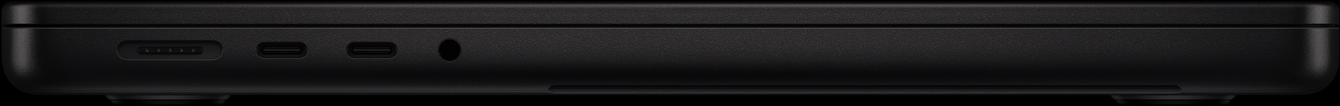 Lateral izquierdo: MagSafe, dos puertos Thunderbolt y toma para auriculares